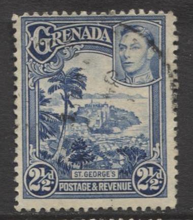 Grenada -Scott 136 - KGVI- Definitive Issue -1938 - FU - Single 2.1/2p Stamp
