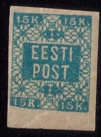 Estonia  #2 eesti post 15k Unused,Mint No Gum Fine