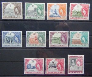 Basutoland 1954 - 1958 set to 10s MNH SG43 - SG53