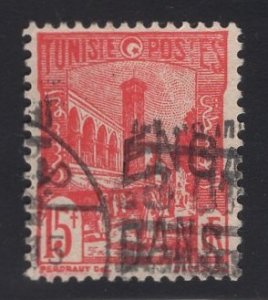 Tunisia   #112C  used  1945  mosque Tunis  15fr