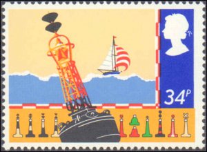 Great Britain #1107-1110, Complete Set(4), 1985, Lighthouses, Space, Maritime...