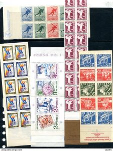 Sweden 5 Booklets  Sport Ships double Mortise corner  Vicking horse MNH 14549