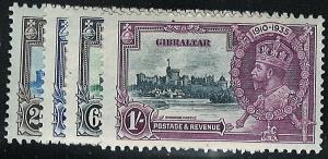 Gibraltar 100-103 MH! King George V! Silver Jubilee!