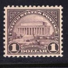 US STAMPS #571 $1 MINT OG H LOT #78839-21