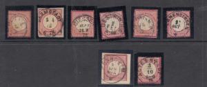 GERMANY # 23 x 8 SUPERB VARIOUS SON TOWN/CITY CANCELS CAT VAL $50+