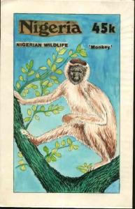 Nigeria 1984 Nigerian Wildlife - original hand-painted ar...