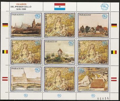 Paraguay C823 1990 Durer Painting m/s NH