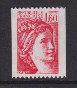 France  #1759  MNH  1981   Sabine  1.60fr red  coil stamp