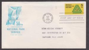 1314 National Parks Service House of Farnam FDC with typewritten address