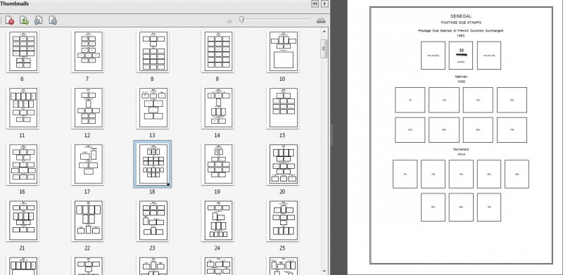 SENEGAL STAMP ALBUM PAGES 1887-2011 (260 PDF digital pages)
