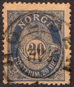 1895, Norway 20ö, Used, Sc 53a
