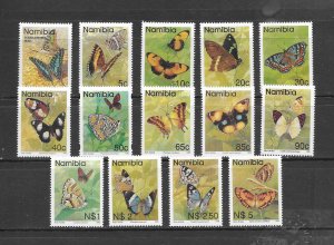 BUTTERFLIES - NAMIBIA #742-54 MNH