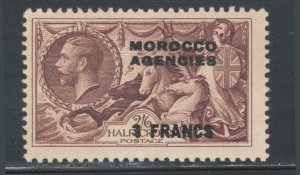 Great Britain Offices Morocco 1924 Surcharge 3fr Scott # 410 MH