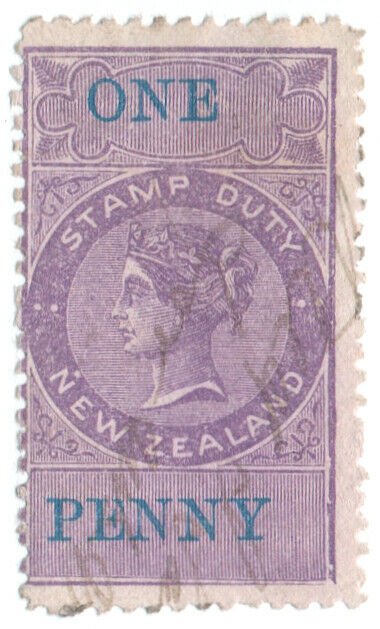 (I.B) New Zealand Revenue : Stamp Duty 1/-