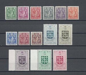 ST LUCIA 1949/50 SG 146/59 MNH Cat £48