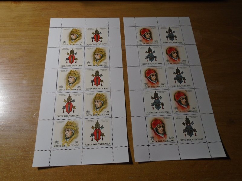 Vatican City  #  1065-72 MNH  complete sheets