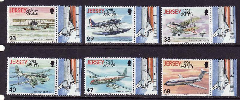 Jersey-Sc#1063-8-unused-NH-set-Planes-Aviation-2003-