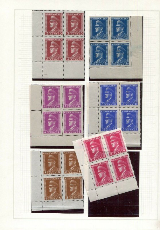 NDH CROATIA SPECIALIST SELECTION FROM PAVELIC SET 61-80 SEE SCANS MNH/VFU