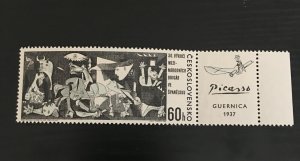 Czechoslovakia 1966 MNH,Sc 1408 “Guernica” by Pablo Picasso ,