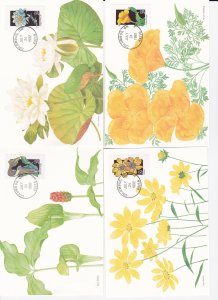 United States # 2647-96, Wildflowers Set of 50 Different on Fleetwood Post Card