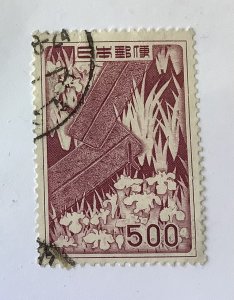 Japan  1955  Scott 609  used - 500y, bridge & iris