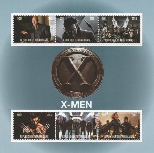 C A R - 2016 - X-Men #1 - Perf 6v Sheet - Mint Never Hinged-Private Issue