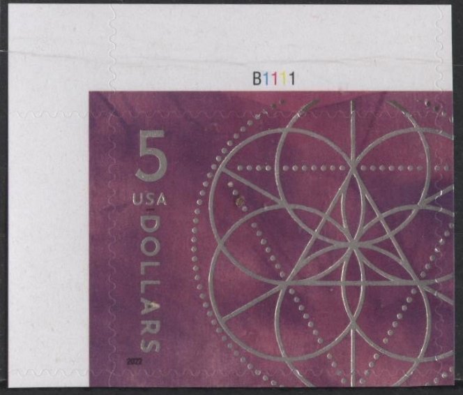 US 5701 (mnh) $5 floral geometry (2022)