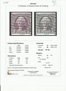 # 721 USED DEEP VIOLET GEORGE WASHINGTON VF+