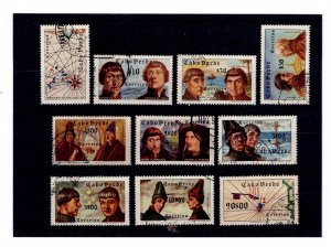 Cape Verde 1952 Used Full Set Descobrimentos SC#277-286 MF#266-275