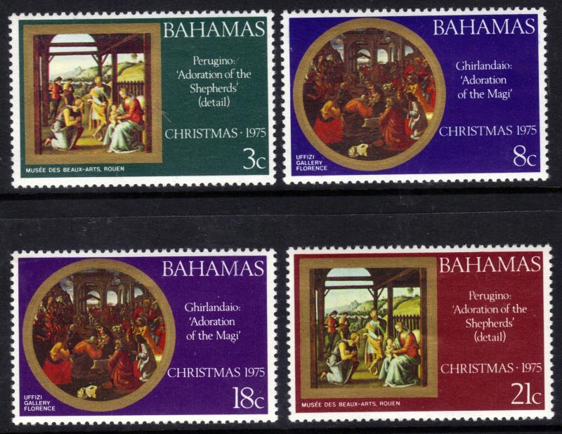 Bahamas 1975 QE2 Christmas set 4 stamps Umm SG 451 - 4 ( L755 )