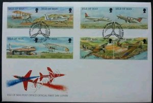 Isle Of Man Aviation 1997 Airplane Aeroplane Aircraft Transport Vehicle (FDC)