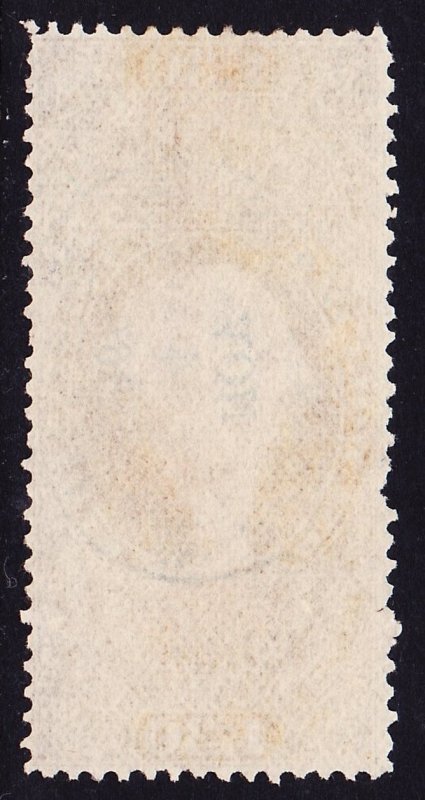 Scott R77c, $1.30 Foreign Exchange, Blue Handstamp, Lt Oxidation, Pulled Perf