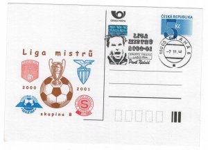 Czech Republic 2000 Cover Postcard Cancellation Sport Football Soccer Arsenal