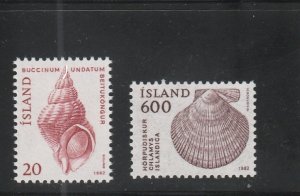 Iceland  Scott#  552-553  MNH  (1982 Marine Life)