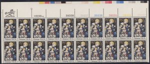 Scott 1842 MNH Top Plate Block of 20 -  Christmas 1980