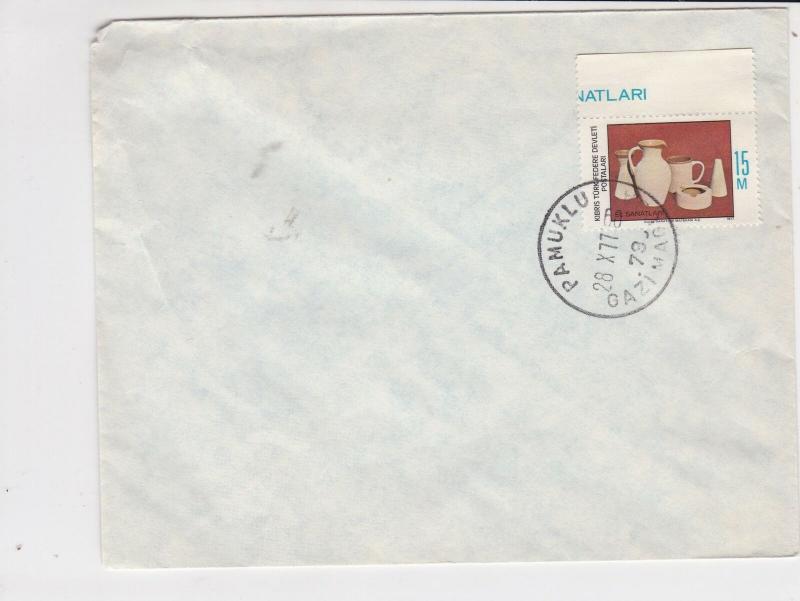 cyprus 1977 jug cup stonewear stamps cover ref 21187