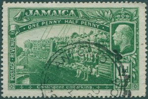 Jamaica 1919 SG96 ½d green Contingent Embarking FU