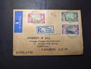 1957 Registered Southern Rhodesia Airmail Cover Salisbury to London England