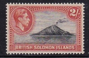 Album Treasures Solomon Islands Scott # 76 2sh George VI Volcano Mint with Hinge-