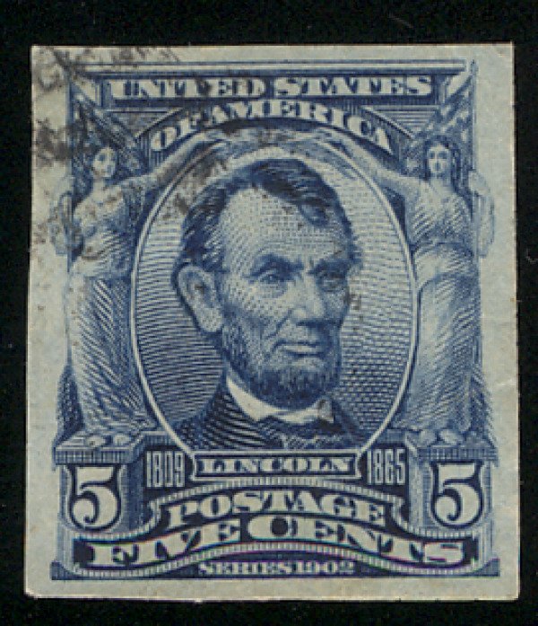 US #315 SCV $1250.00 VF/XF used, large margins, faint face free cancel,   Sup...