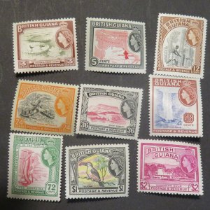 British Guiana Queen Elizabeth set 1963-1965 Mint OG Cv (2019) $38