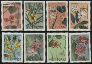 Vietnam 1977, Wild flowers 8v, MNH