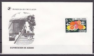 Spain, Scott cat. 2247 Only. Fruit Exports issue. First day covers. ^