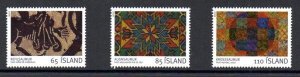 Iceland Sc 1134-1136 2008 Embroidery stamp set mint NH