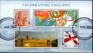 2007 Sg MSEN50 Celebrating England Minisheet Fine Used