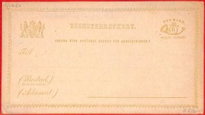 aa1826 - SWEDEN - Postal History - POSTAL STATIONERY CARD