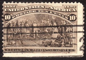 1893, US 10c, Columbian Issue, Used, Sc 237