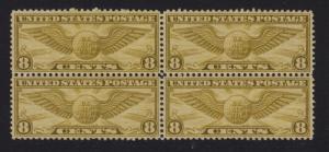 1933 Sc C17 AIRMAIL VF block of 4 MH CV $10