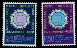 United Nations UN  Geneva Scott 59-60 MNH**  HABITAT stam...