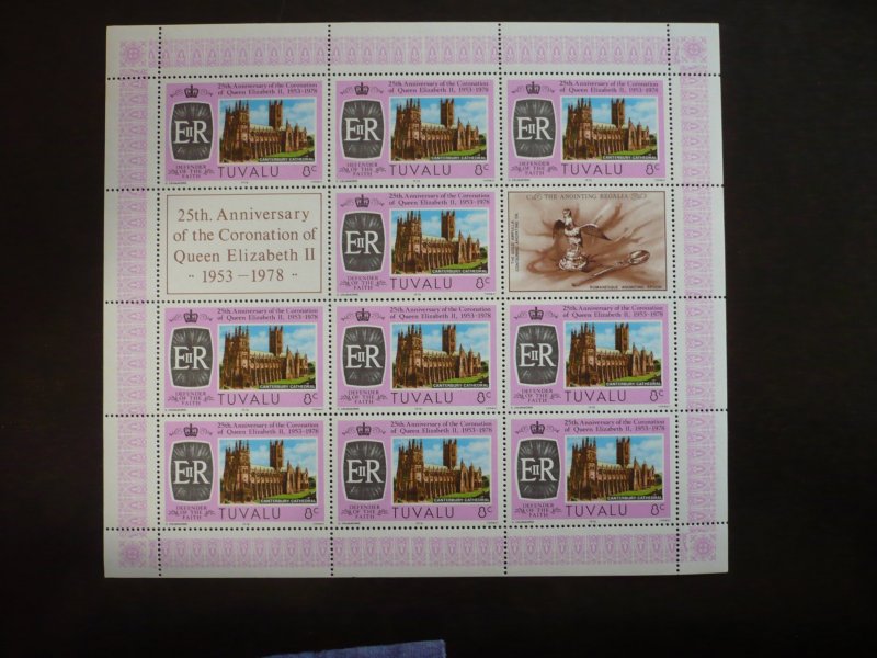 Stamps - Tuvalu - Scott# 81 - Mint Never Hinged Souvenir Sheet